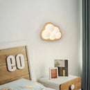 Solid wood cloud wall light for children's room