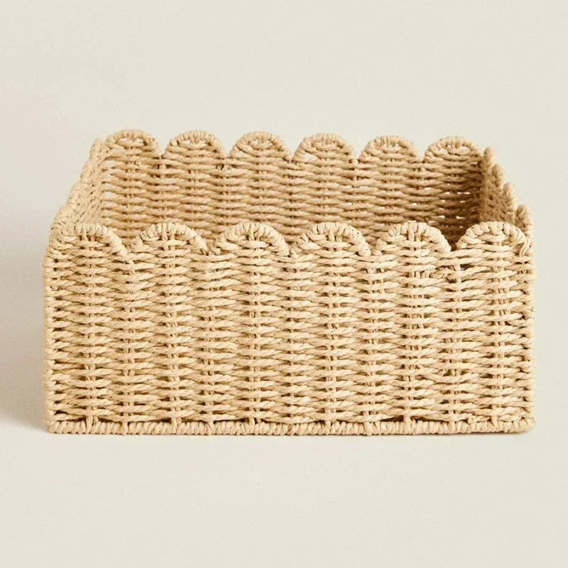 woven rope storage basket for various uses