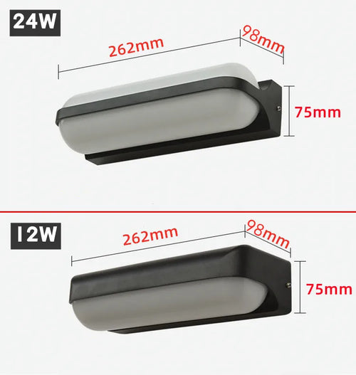 Simple outdoor wall light IP65 waterproof for garden, courtyard, balcony and corridor 85–265V - vue 5 sur 10