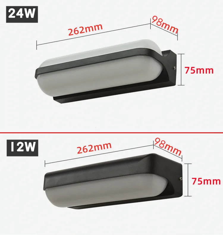 Simple outdoor wall light IP65 waterproof for garden, courtyard, balcony and corridor 85–265V - vue 4 sur 10