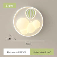 Modern hot air balloon ceiling light for girl's room