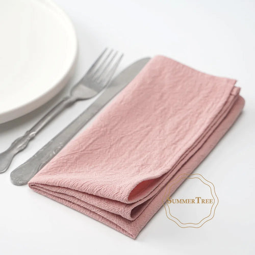 Washed cotton vintage-style table napkin 40x40 cm - vue 4 sur 7