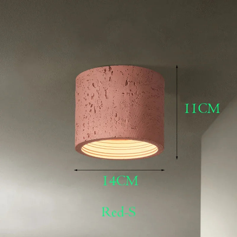 plafonnier led en résine wabi-sabi style nordique pour décoration intérieure