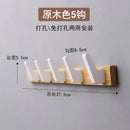 bamboo wood clothes hook for wall storage