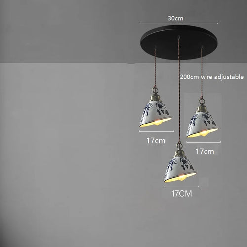 Modern ceramic LED pendant light for home interiors - vue 25 sur 29