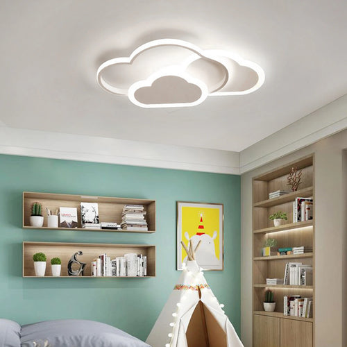 Cloud LED ceiling light modern lighting for children - vue 6 sur 7