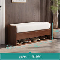 Nordic wooden changing stool with integrated storage