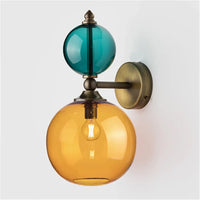 Glass bubble LED wall light