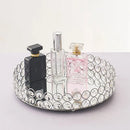 Round glass tray for storage and decoration