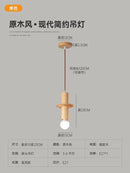 Modern log pendant light in Japanese style for an elegant interior