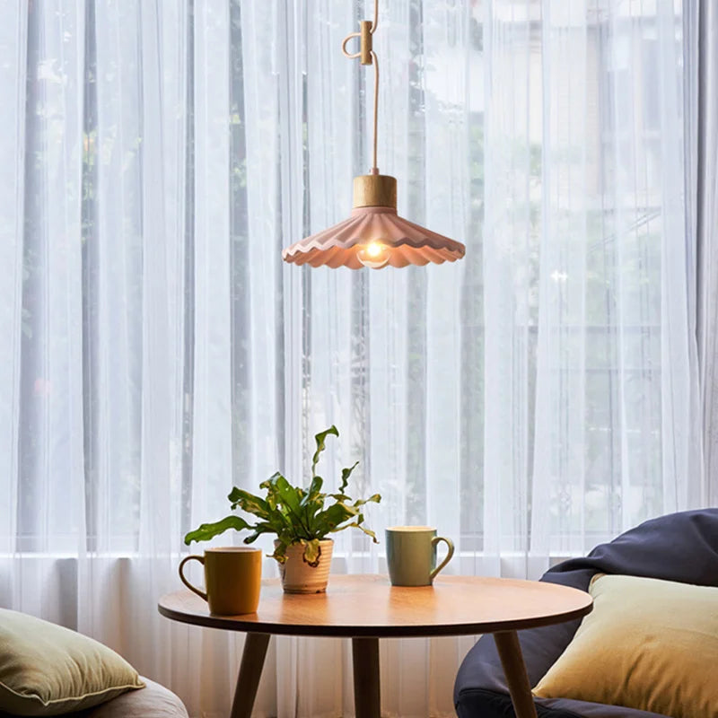 Modern Nordic style colourful macaron pendant light - vue 6 sur 11