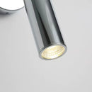 Chrome metal wall light with adjustable angle for reading