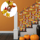 Decorative artificial silk maple leaf garland for garden