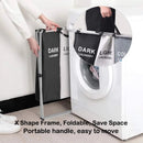 Foldable laundry basket with three compartments and waterproof storage