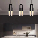 Modern LED pendant light in metal and acrylic with adjustable cord