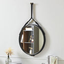 round decorative wooden mirrors for interior decoration
