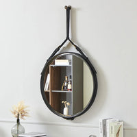 round decorative wooden mirrors for interior decoration