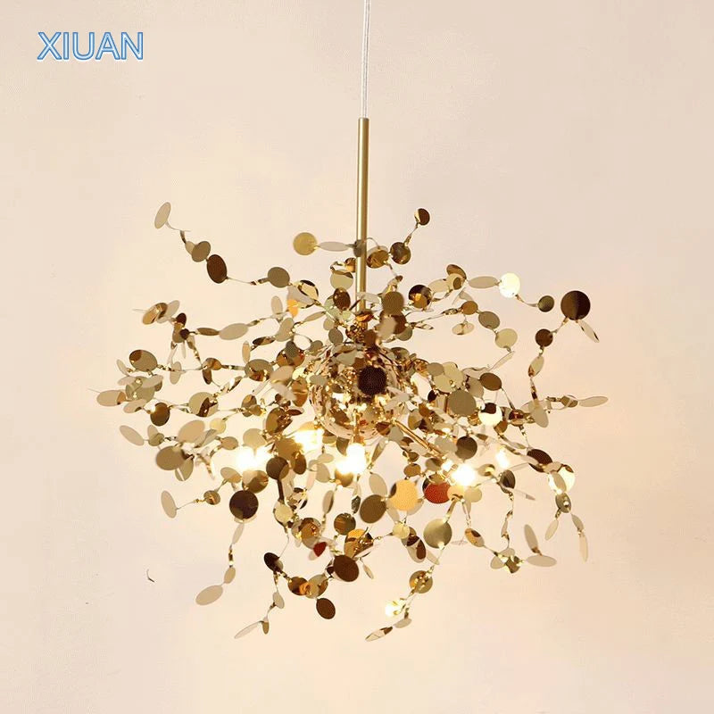 Nordic Luxury Stainless Steel Pendant Lamp Silver Chrome Dining Table Hanging Light Living Room Bar Clothes Shop Decor Luster