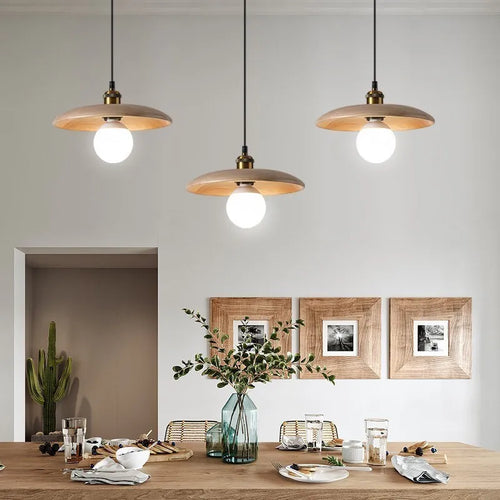 suspension en bois massif pour décoration intérieure moderne - vue 4 sur 15