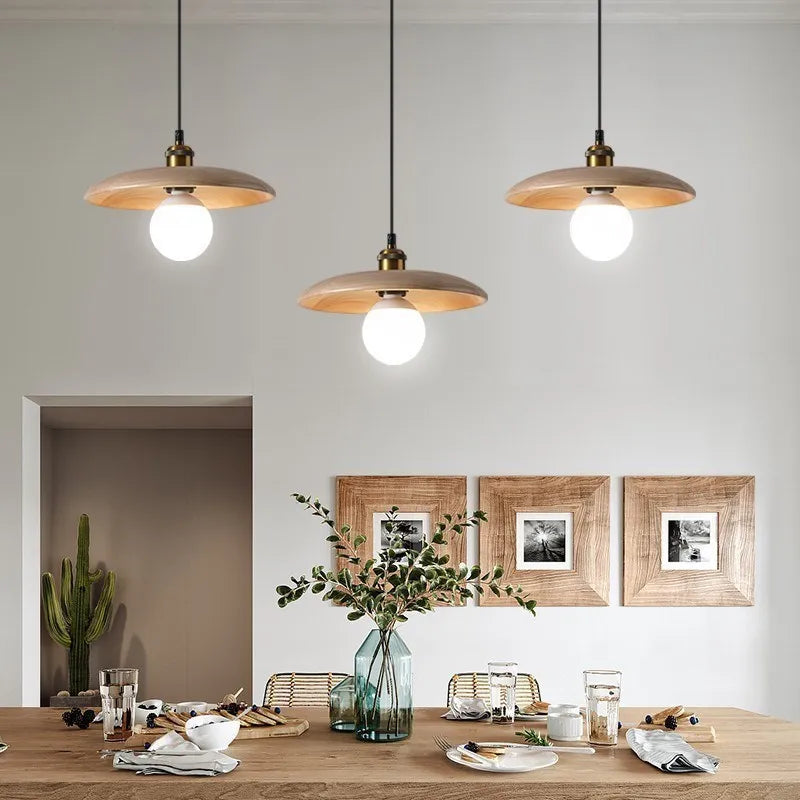 suspension en bois massif pour décoration intérieure moderne - vue 3 sur 15