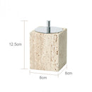elegant travertine bathroom accessory set