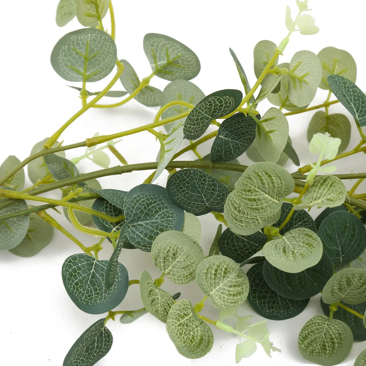 Artificial green plant silk roses, floral decor vine