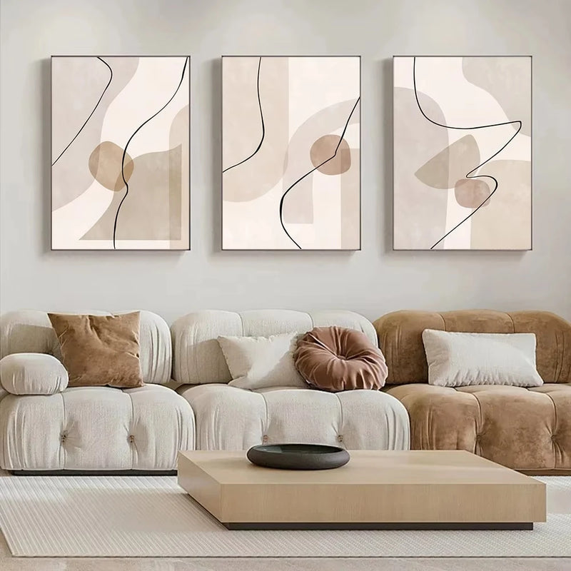 Modern geometric abstract wall art painting for home decor