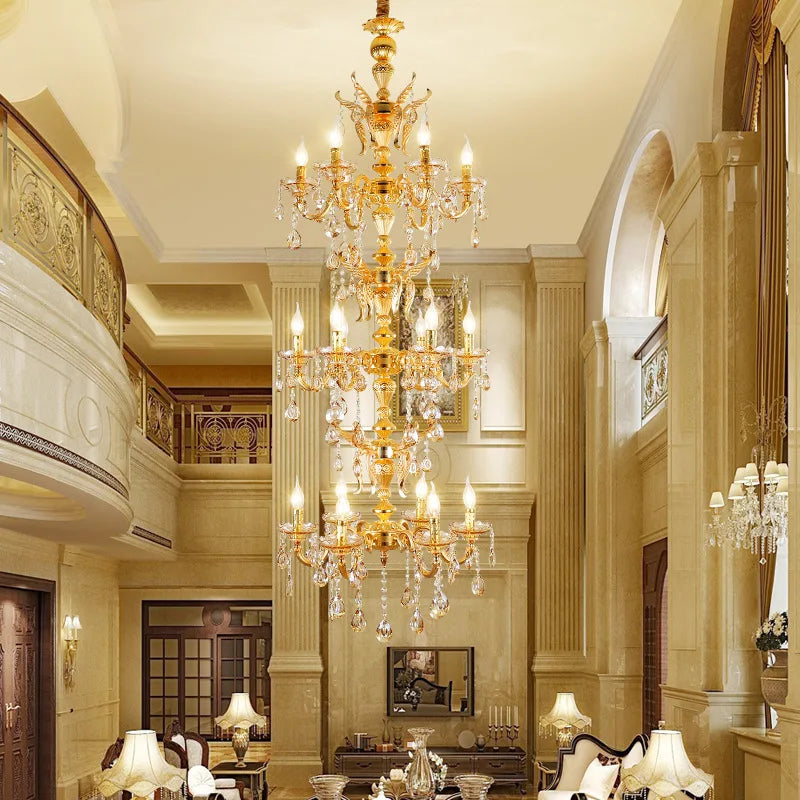 Gold-plated chandelier modern zinc alloy pendant light - vue 4 sur 7