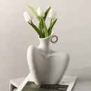 creative ceramic human vase for modern decoration