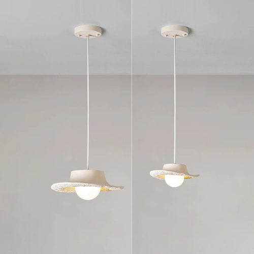 Simple nordic wabi sabi style LED pendant light for restaurant - vue 5 sur 13