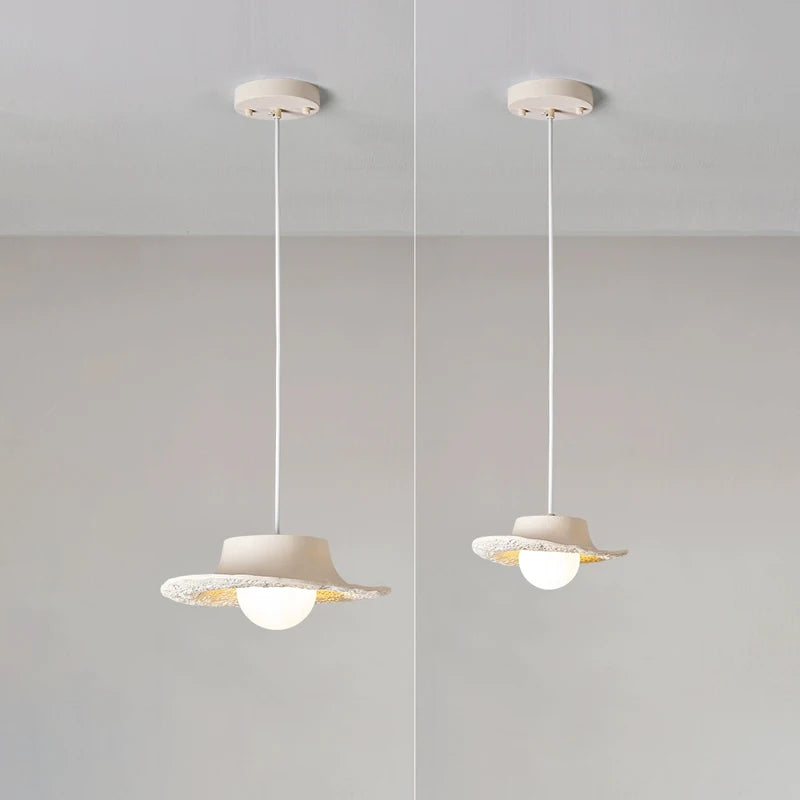 Simple nordic wabi sabi style LED pendant light for restaurant - vue 4 sur 13