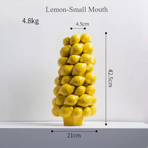 Ceramic Vase,Lemon Tomato Modern Simple Style Indoor Wedding Table Decoration,Creative Home Decorative Flower Arrangement - vue 11 sur 13