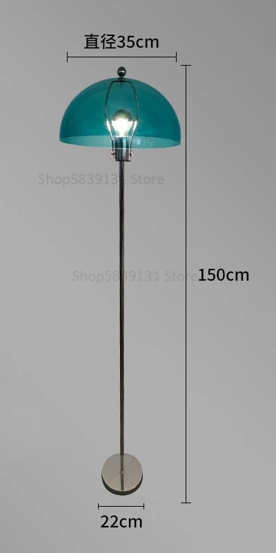 Retro LED floor lamp in acrylic with colourful nordic lampshade - vue 11 sur 22