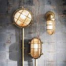 Retro brass wall light industrial style waterproof for outdoor use