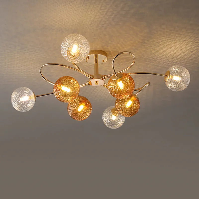 Multicolour LED chandelier for modern decorative interiors