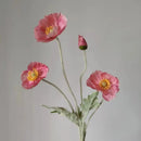 Artificial poppy flower bouquet for home, garden, and party decoration