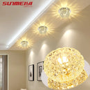 Modern crystal LED ceiling light