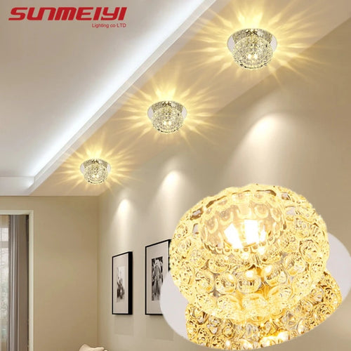 Modern crystal LED ceiling light - vue 2 sur 9