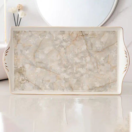 decorative and practical marbled ceramic bathroom accessories