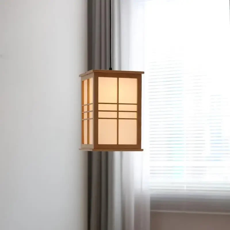 Decorative wooden lamp for restaurant, bar and yoga