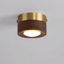Walnut and ash LED ceiling light for home decor
