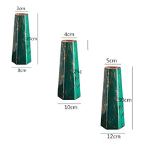 hexagonal ceramic vase for decorative floral arrangements