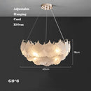 Minimalist retro glass chandelier for elegant decor