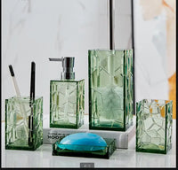 clear plastic toiletry organizer set