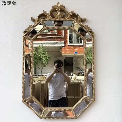 Nordic hanging decorative mirror for elegant makeup - vue 8 sur 14
