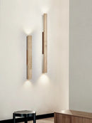 Long stone LED wall light