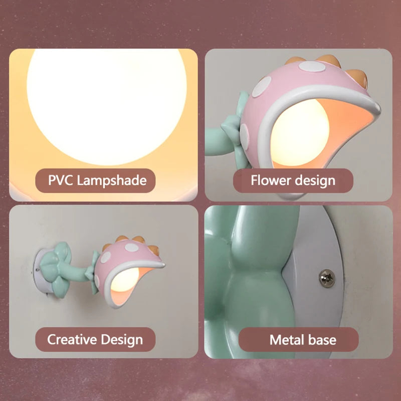 Children's resin wall light with LED for kids' room - vue 4 sur 6