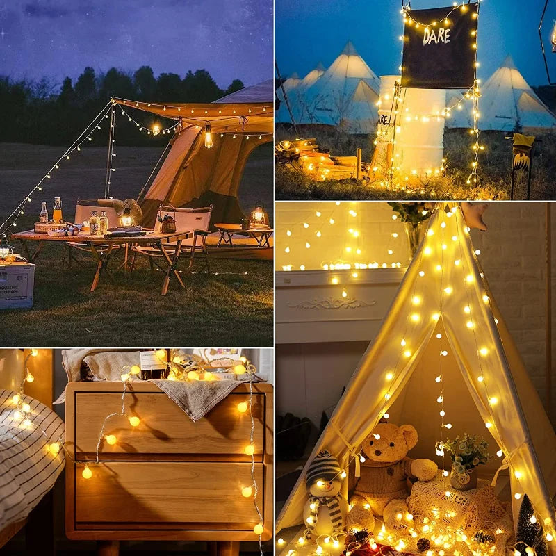 LED ball string lights for weddings, gardens and parties - vue 5 sur 9