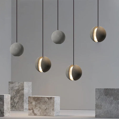 Modern nordic LED pendant light moon planet design