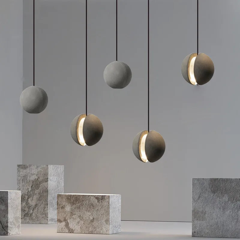 Modern nordic LED pendant light moon planet design